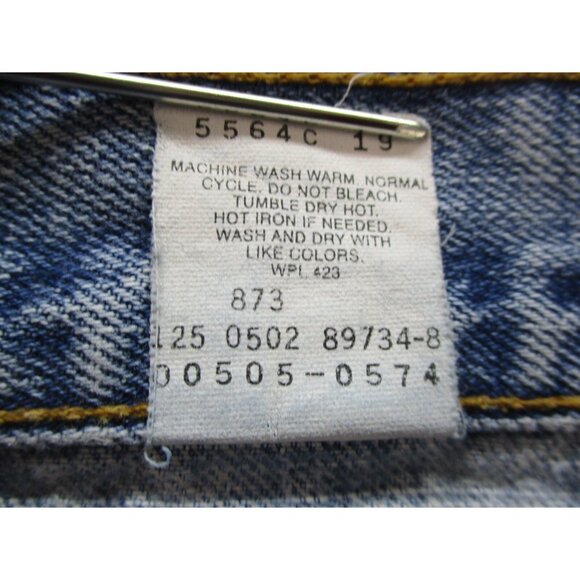 VTG Y2K Levi's Jeans Men's 38x32 Blue 505 Regular Straight Leg Denim Pants - Picture 8 of 9